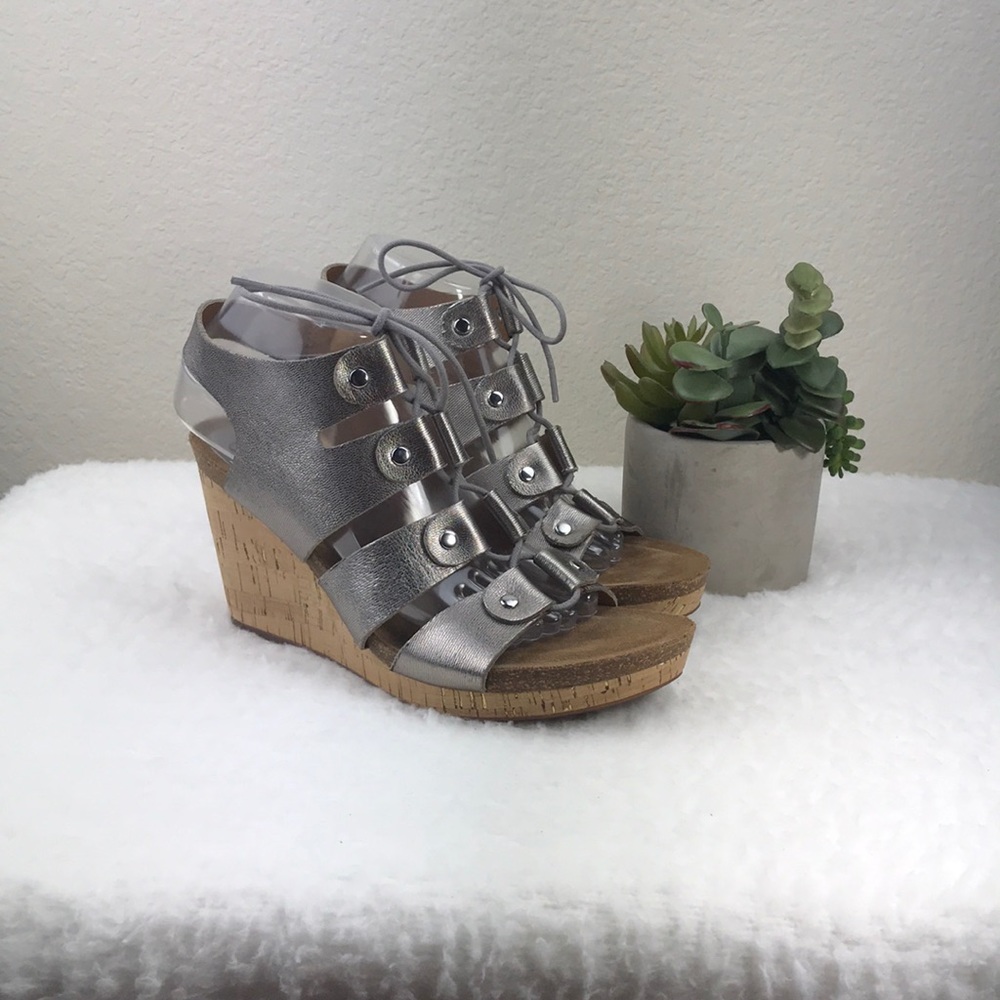 Sofft Wedge Lace Up Sandal SZ 9.5M